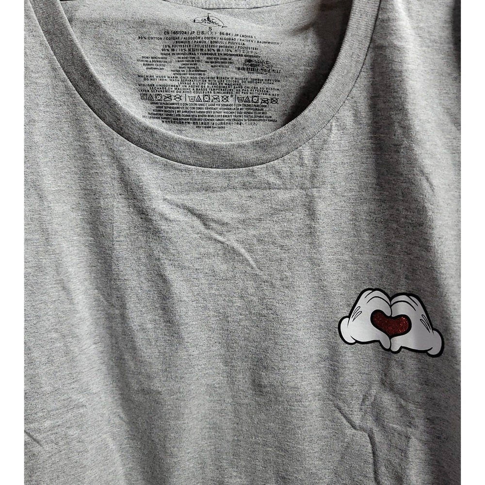 Disney Parks "Gloves Spell Love " for mickey Women's small T - shirt